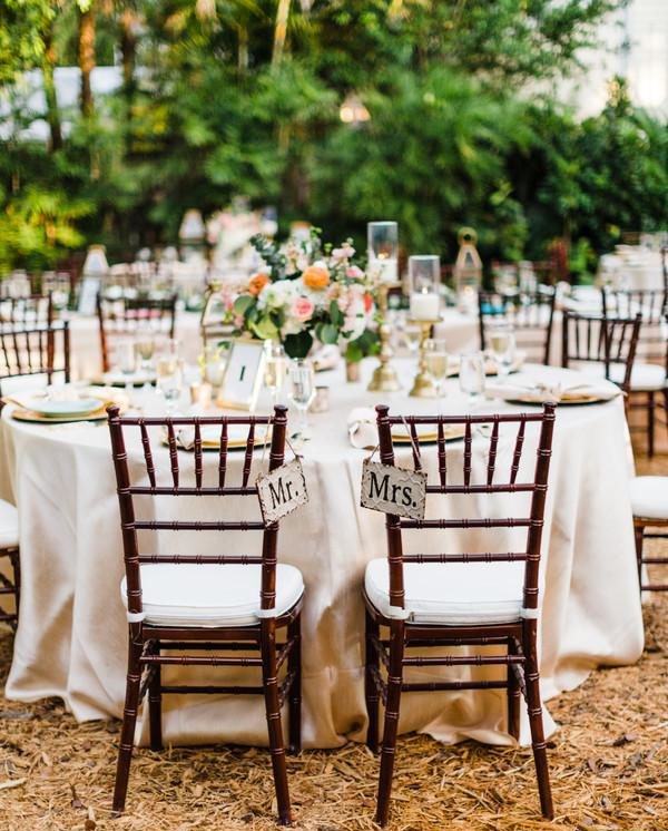 mahogany wedding chairs